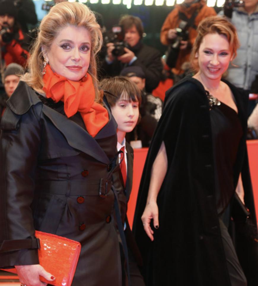 Catherine Deneuve, Nachwuchsschauspieler Nemo Schiffman und Regiesseurin Emmanuelle Bercot