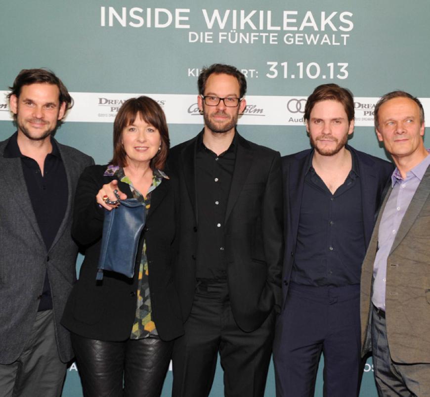 Alexander Beyer, Franziska Walser, Daniel Domscheit-Berg, Daniel Brühl und Edgar Selge