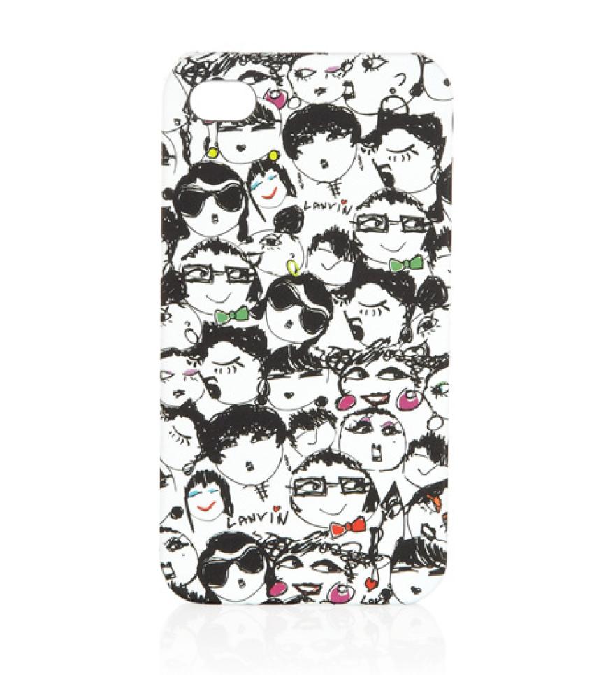 Als echte Fashionista ist diese Iphone-Hülle mit typischen Lanvin Skizzen ein Must-have, über net-a-porter.com, ca. 50 Euro