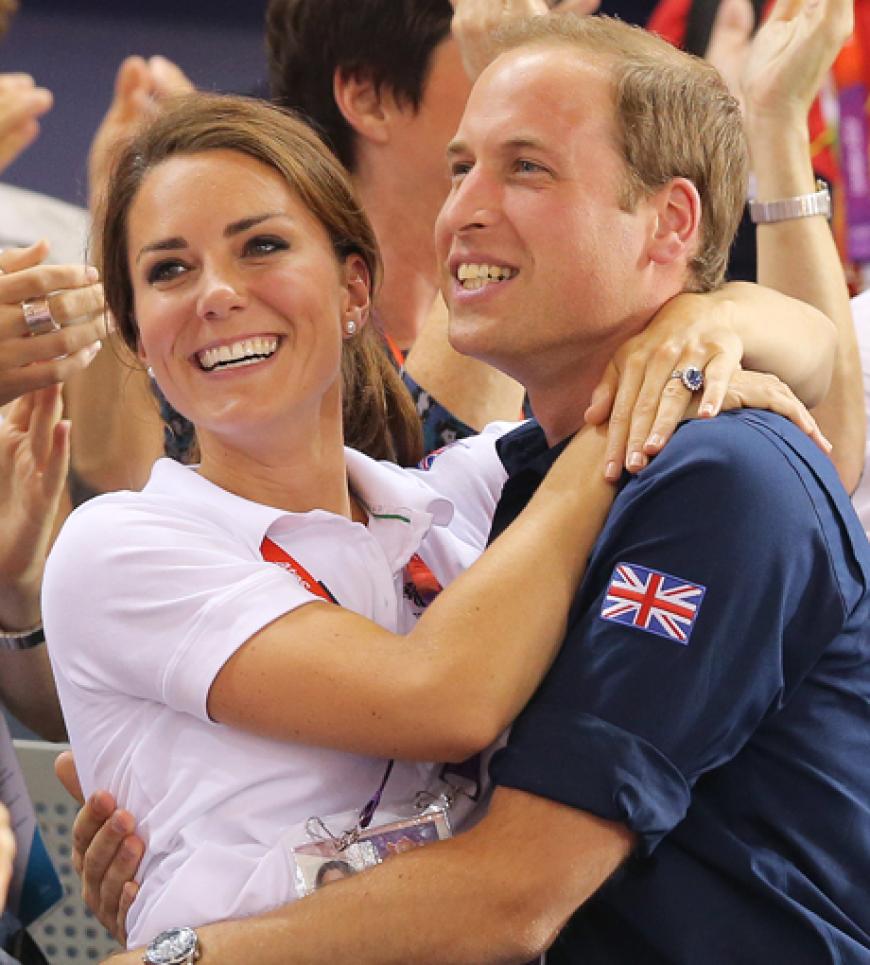 Ihr schönstes Accessoire: Ehemann Prinz William. So innig wie bei den Olympischen Spielen in London zeigte sich das Paar sonst nie in der Öffentlichkeit