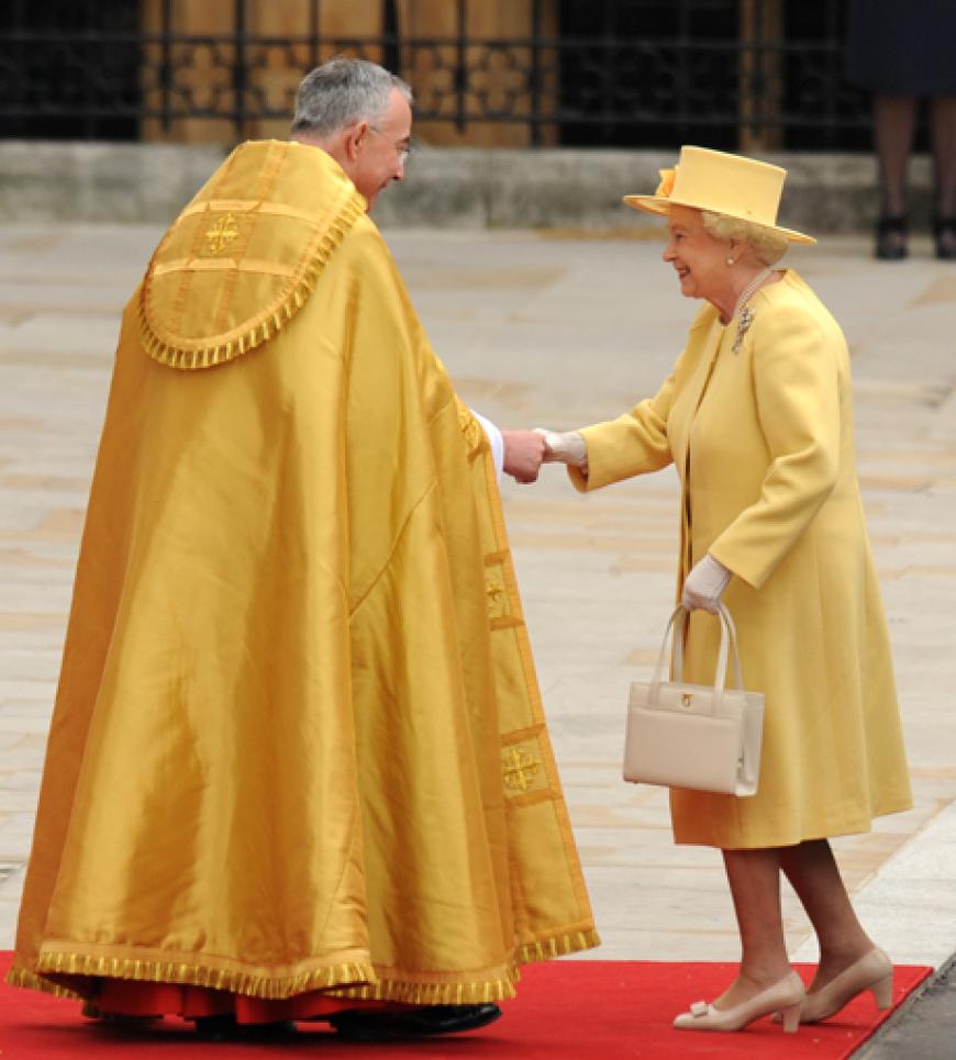 Die Queen wird begrüßt