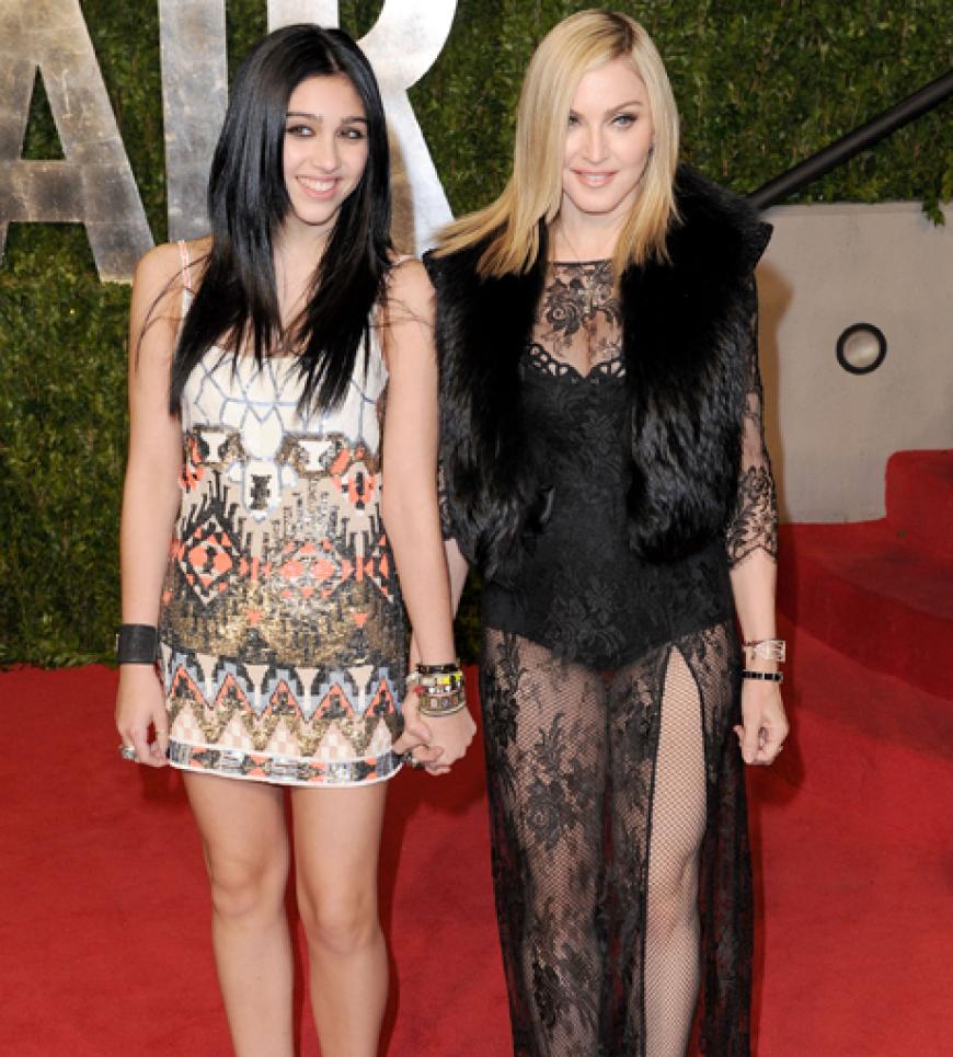 Pop-Queen Madonna kam gemeinsam mit ihrer Tochter Lourdes zur Party nach Hollywood