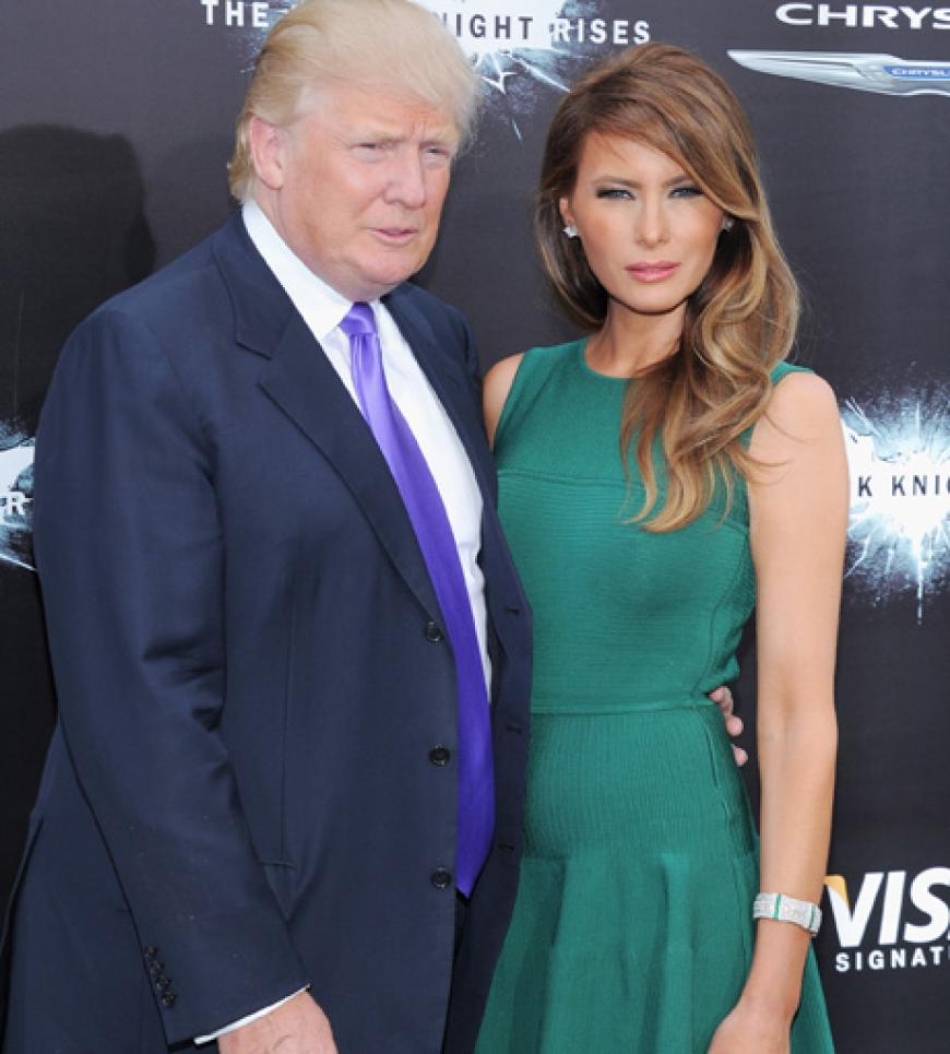 Ließen sich die Premiere nicht entgehen: Melania und Donald Trump