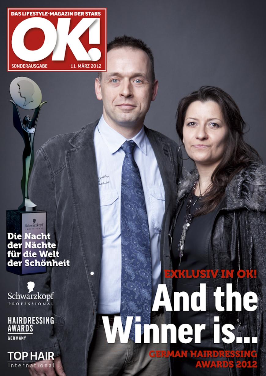 Einmal im Leben das Cover der OK! zieren! Für die Gäste des „German Hairdressing Award 2012“ wurde dieses Traum Wirklichkeit. Jeder Gast des Gala-Abends konnte an einem persönlichen OK! Fotoshooting teilnehmen - und die tollen Ergebnisse sehen Sie hier! Viel Spaß beim Durchklicken!