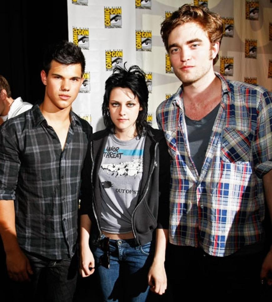 Taylor Lautner, Kristen Stewart und Robert Pattinson promoten die