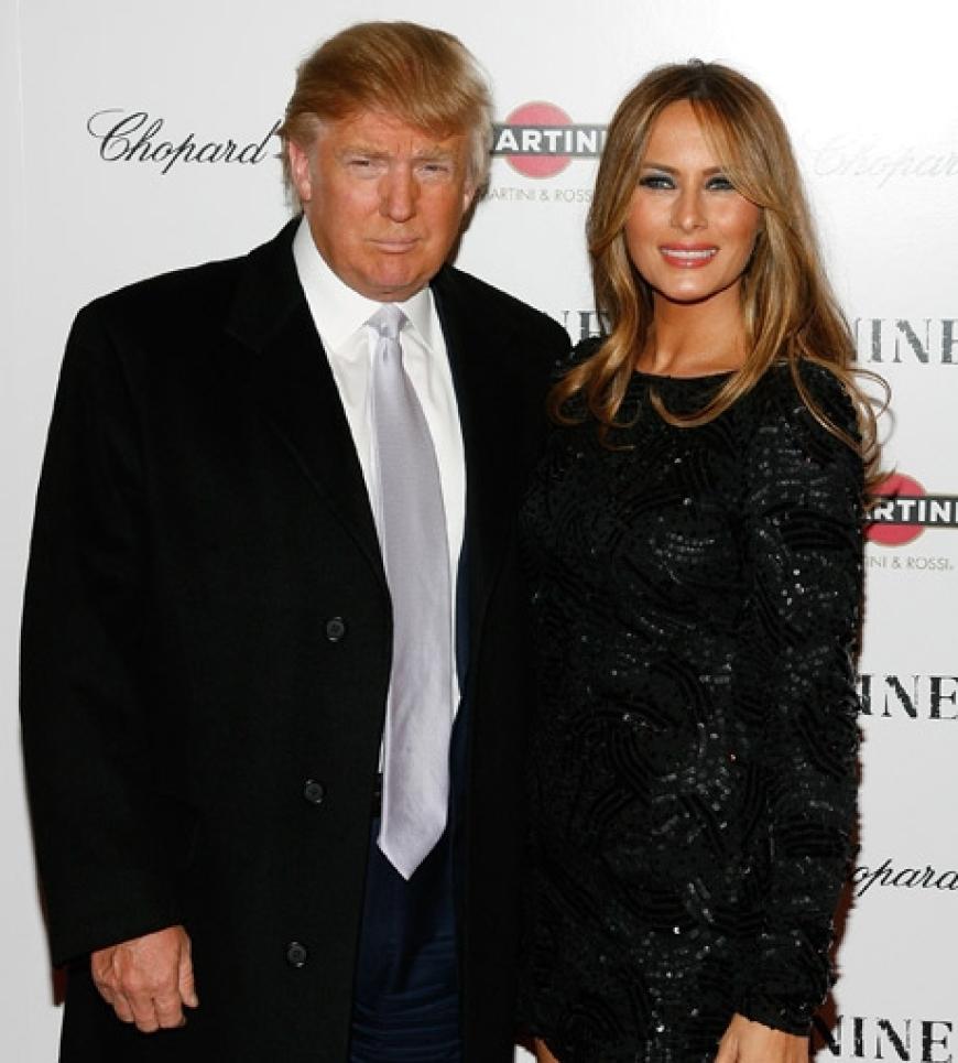 Auch das millionenschwere Ehepaar Donald und Melania Trump ließ sich die Premiere nicht entgehen
