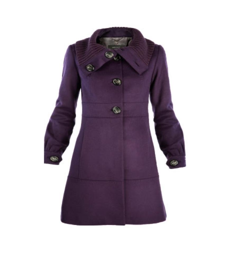 A-Linie mit Strick-Kagen von Mango, ca. 130 Euro