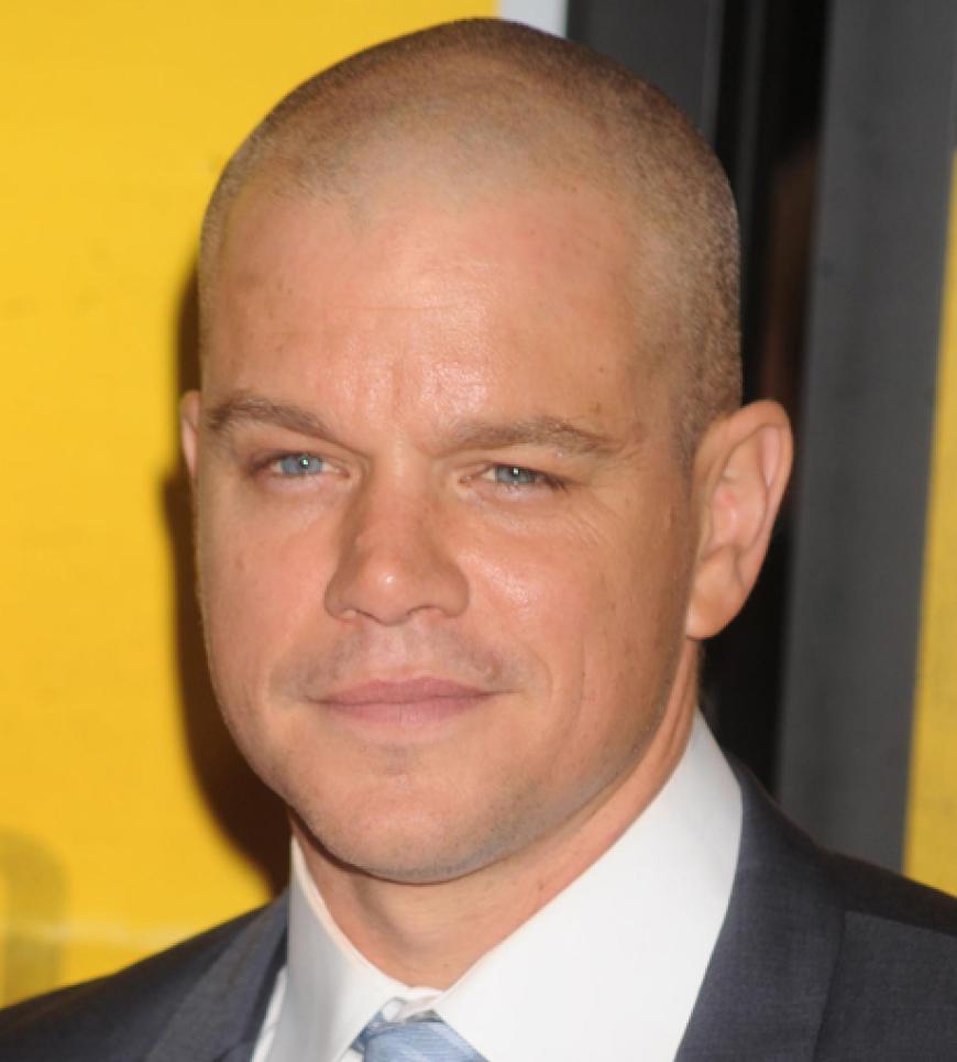Matt Damon mit kahlem Schädel