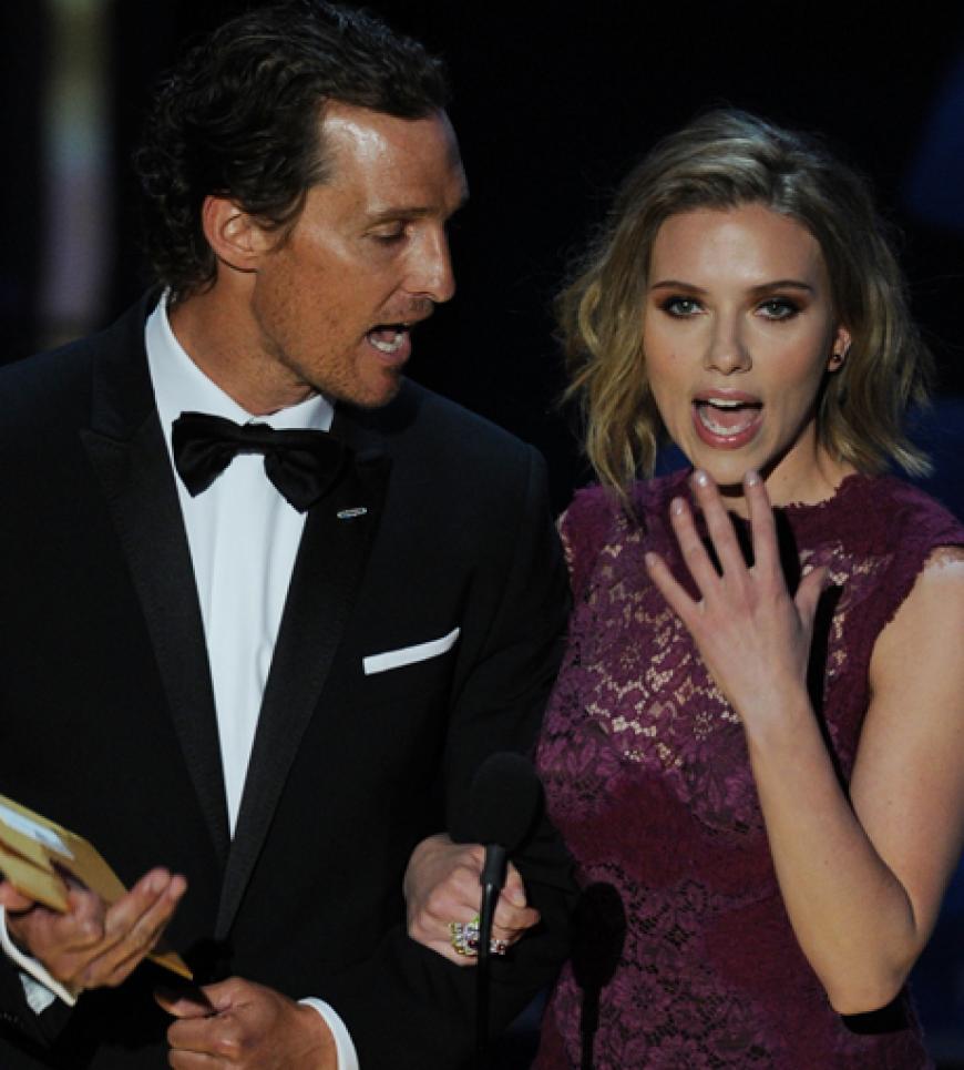 Matthew McConaughey und Scarlett Johansson hielten die Laudatio für den Preis in den Kategorien
