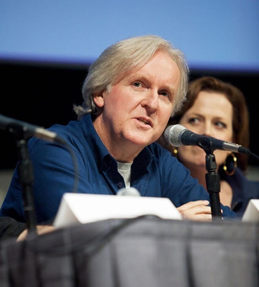 James Cameron und Sigourney Weaver