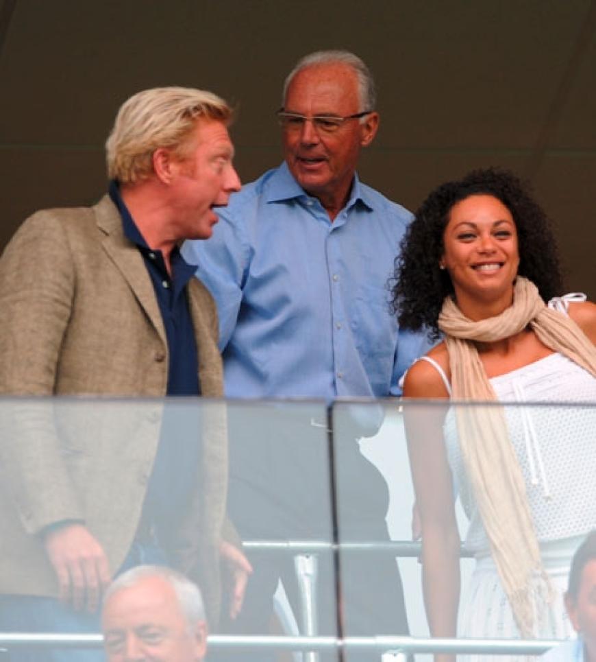 Boris, Lilly und Franz Beckenbauer im Fußball-Fieber