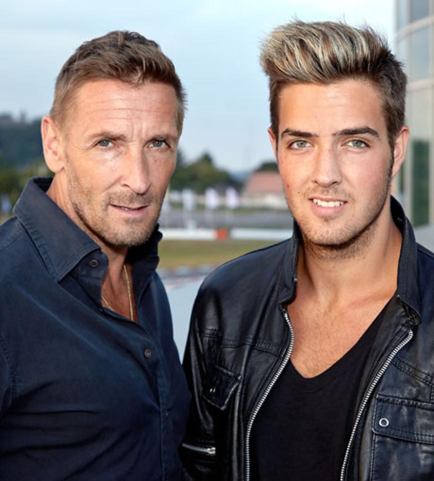 Nicht nur Vater und Sohn, sondern auch beste Freunde: Schauspieler Mark Keller und Aaron
