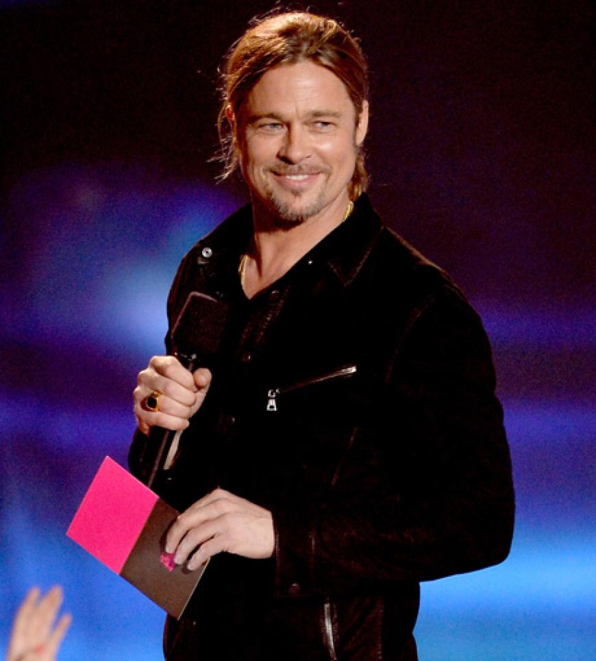 Strahlte: Hollywood-Star Brad Pitt übergab einen Award in der Kategorie