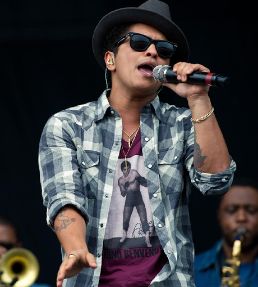 Auch im Line-Up: Chartsstürmer Bruno Mars 