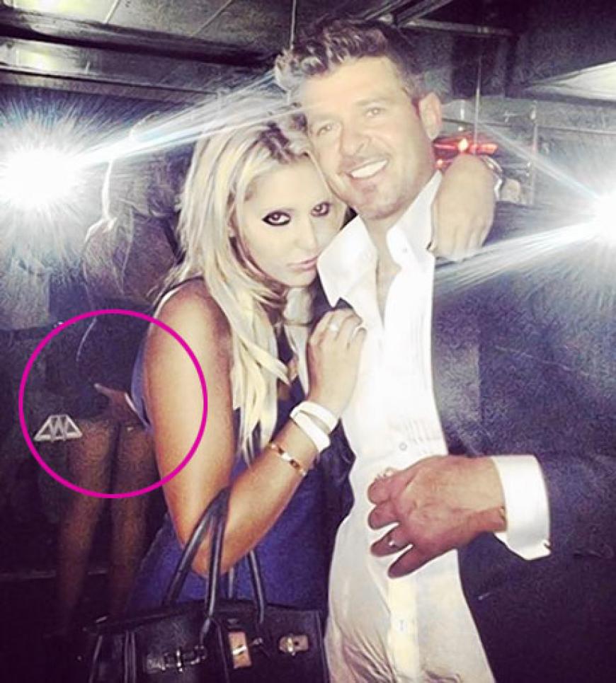 Robin Thicke mit einem weiblichen Fan: Lana Scolaro. Was seine Hand da genau macht, ist wohl offensichtlich...