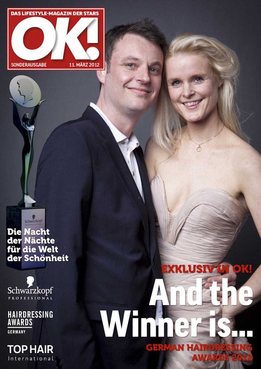 Einmal im Leben das Cover der OK! zieren! Für die Gäste des „German Hairdressing Award 2012“ wurde dieses Traum Wirklichkeit. Jeder Gast des Gala-Abends konnte an einem persönlichen OK! Fotoshooting teilnehmen - und die tollen Ergebnisse sehen Sie hier! Viel Spaß beim Durchklicken!