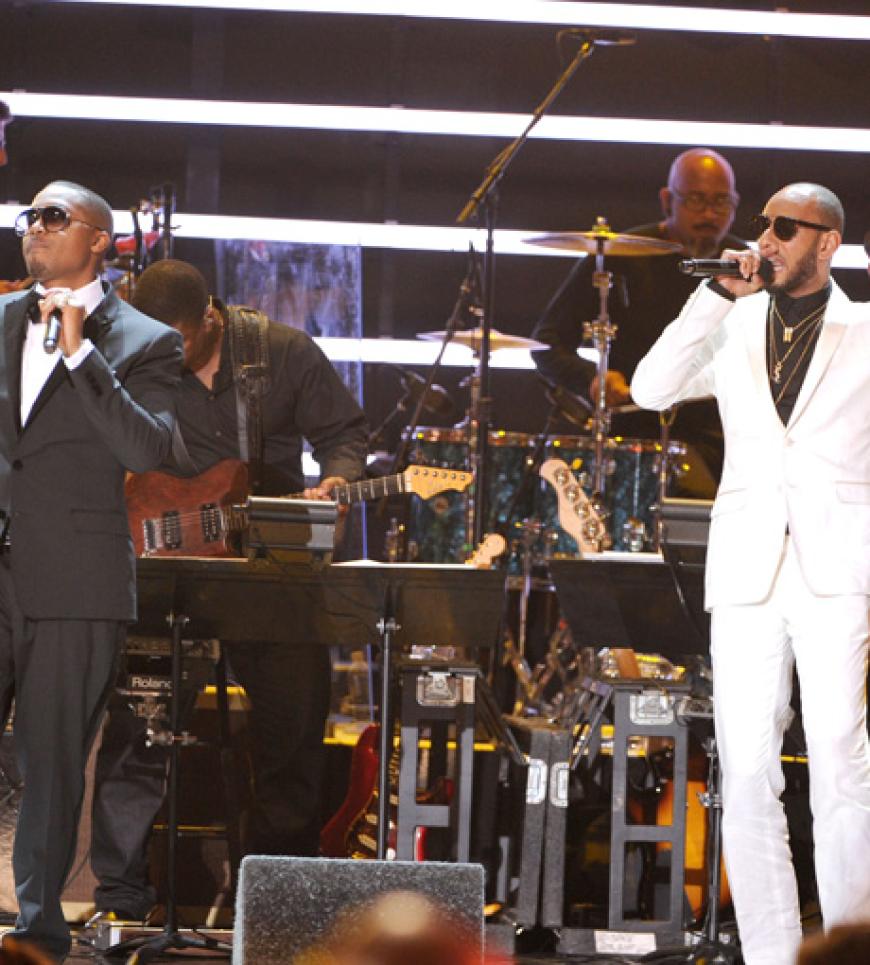 Nas und Swizz Beatz performen gemeinsam auf der Bühne