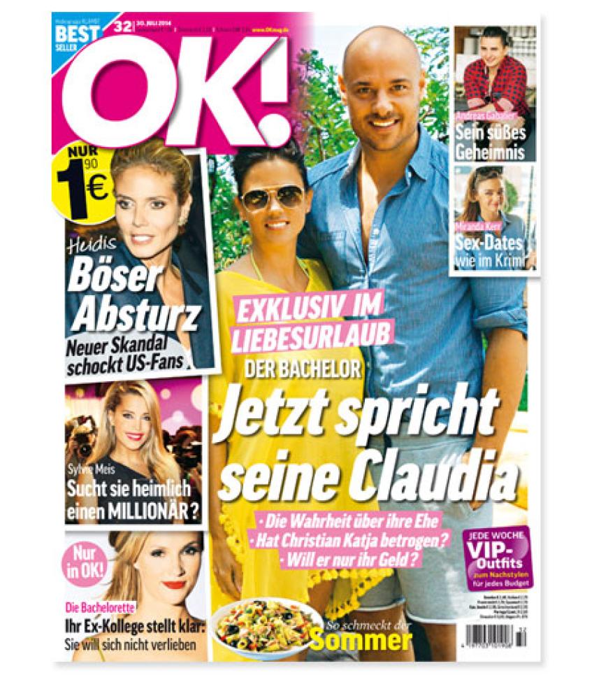 Ab Mittwoch, 30. Juli, im neuen OK!-Magazin: Christian Tews & Claudia im exklusiven Liebes-Interview