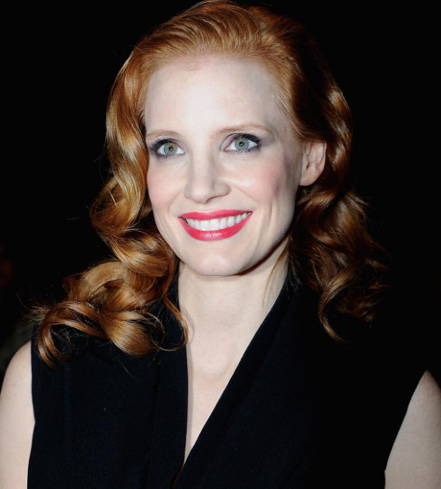 Jessica Chastain strahlte. Mal erschien sie gelockt ...