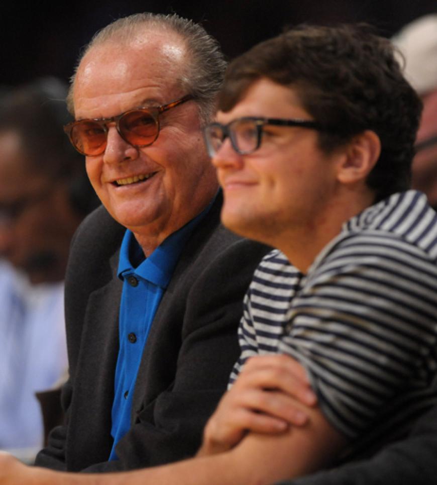 Das Spiel der Los Angeles Lakers gegen die New Orleans Hornets machten Stars wie Jack Nicholson (mit seinem Sohn Raymond) zu einem richtigen Promi-Event
