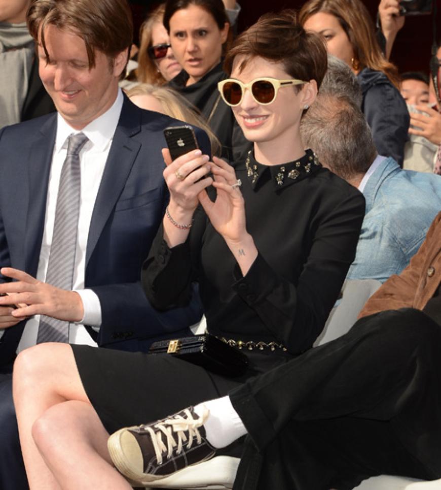 Anne Hathaway hielt alles auf der Handykamera fest