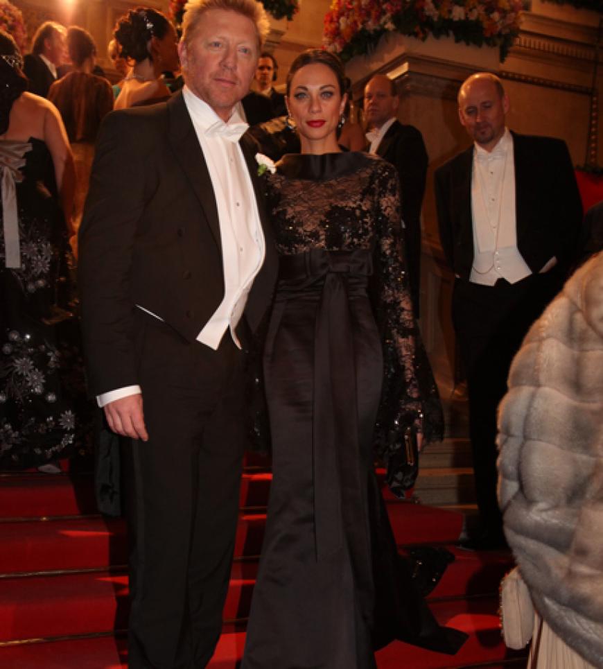 Boris und Lilly Becker gaben sich stil- und parkettsicher auf dem Opernball