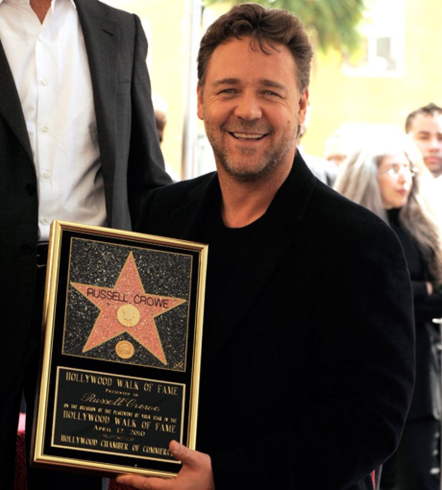 Seit April 2010 ist auch Frauenschwarm Russell Crowe Besitzer eines Sterns
