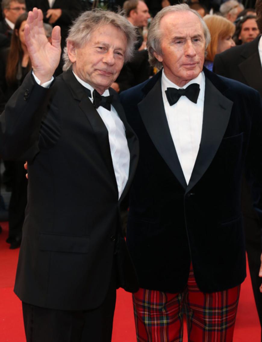 Der Skandal-Regisseur Roman Polanski kam mit dem ehemaligen britischen Formel-1-Piloten Jackie Stewart zur Filmpremiere von