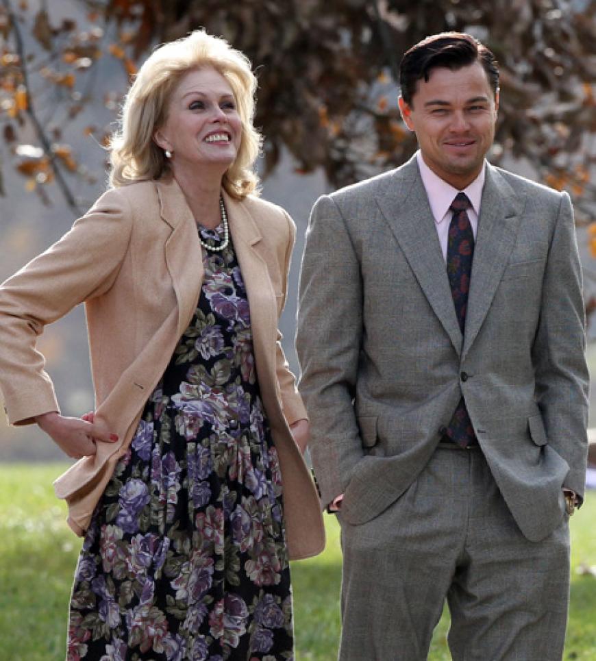 Die beiden Schauspieler Leonardo DiCaprio und Joanna Lumley stehen derzeit in New York für den Scorsese-Film