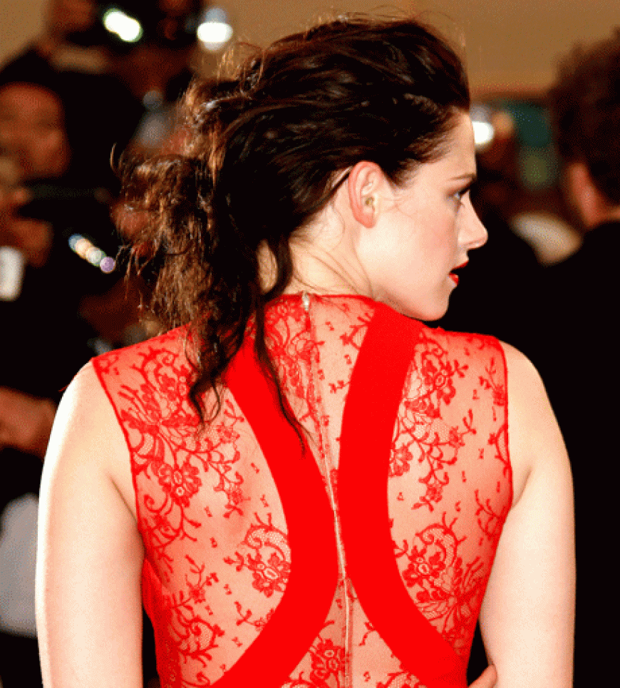Ein schöner Rücken kann entzücken! Kristen Stewart in roter Spitze