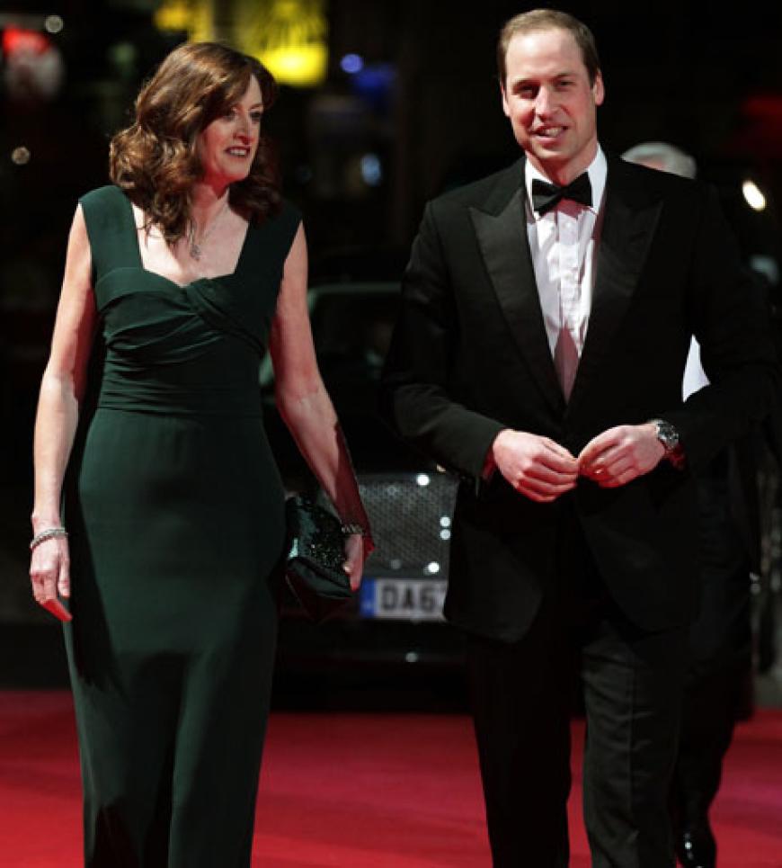 Königlicher Besuch: Prinz William kam bester Laune zu der Verleihung - ohne Kate, dafür aber mit Amanda Berry (Bafta CEO)