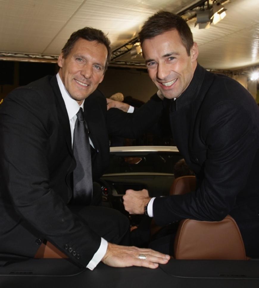 Bei der Audi Night: Ralf Möller und Moderator Kai Pflaume