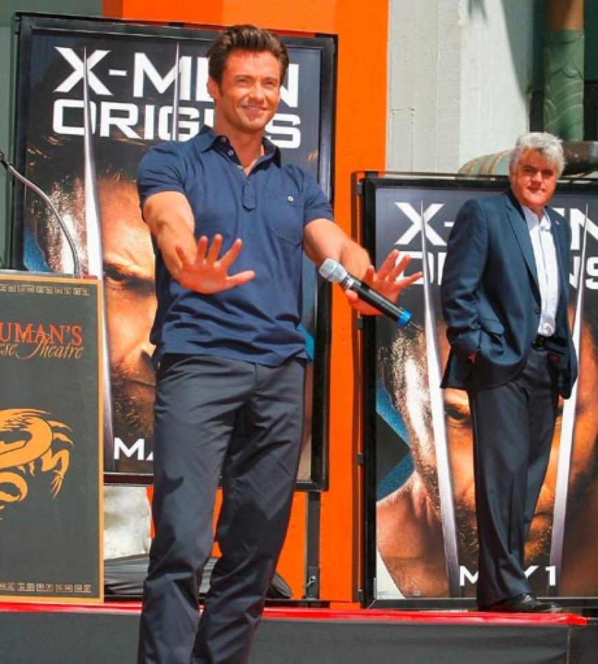 Hugh Jackman und Jay Leno