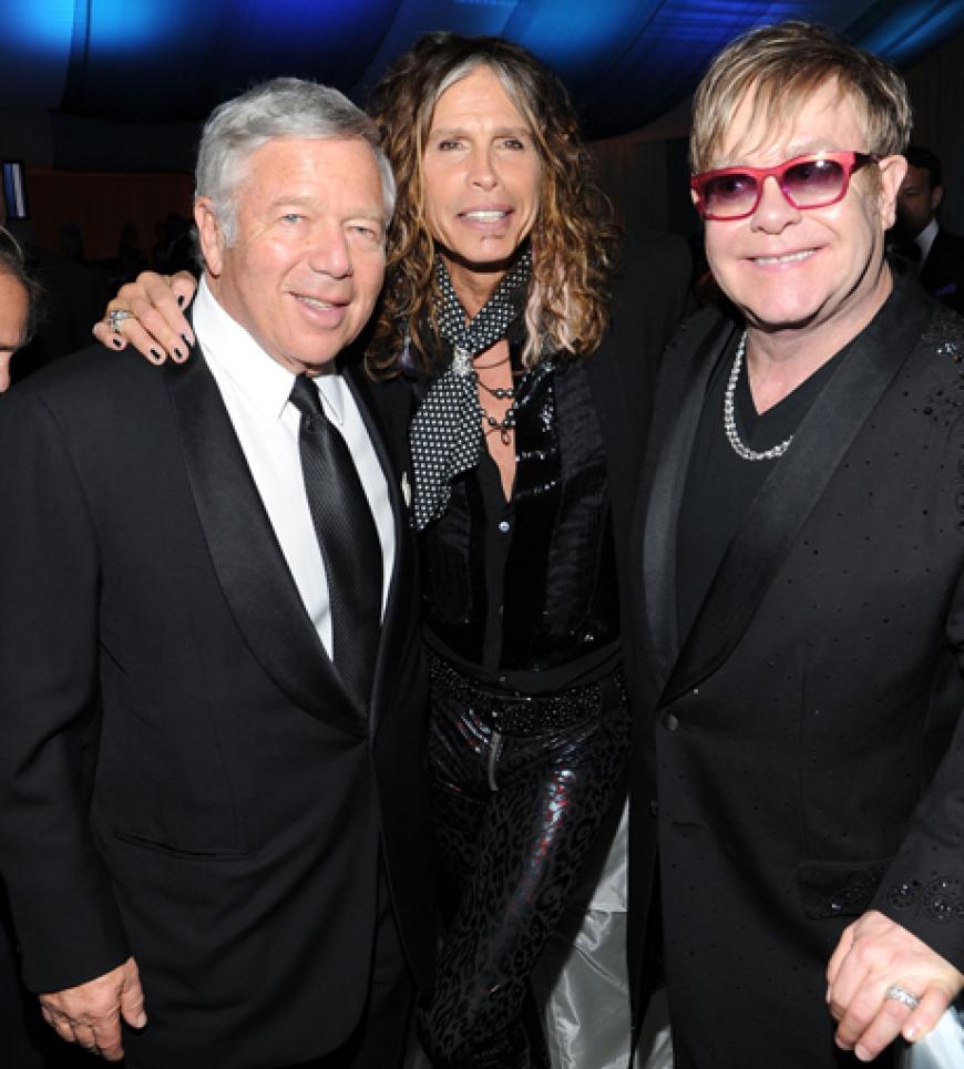 Robert Kraft, Steven Tyler, Sir Elton John