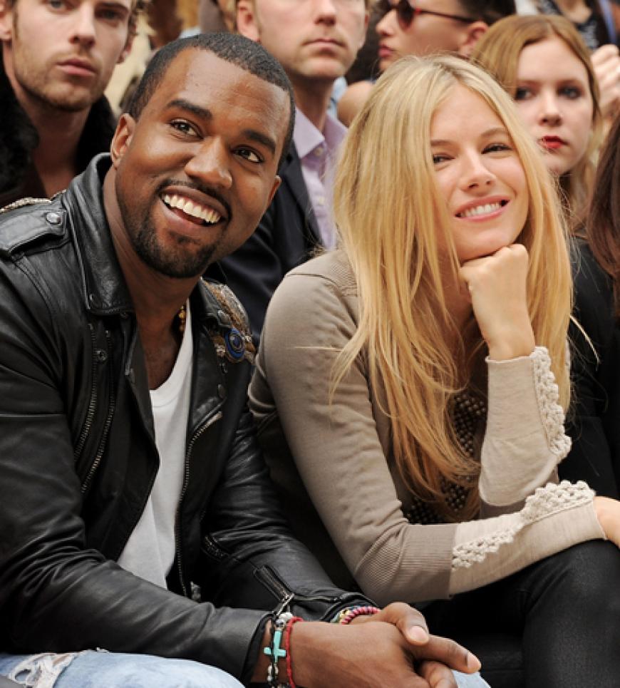 Verstehen sich offensichtlich bestens: Kanye West und Sienna Miller