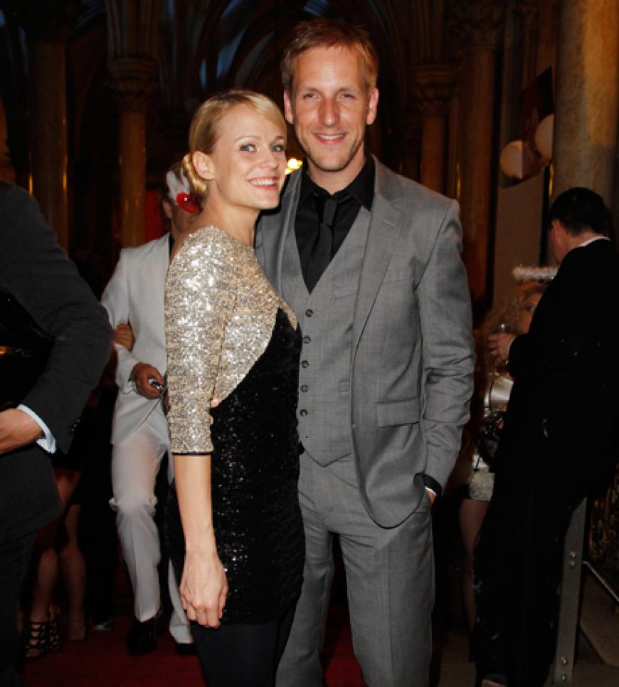 Moderatoren-Paar Jan Hahn und Mirjam Weichselbraun bei der Party