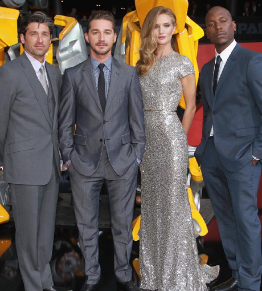 Hollywood zu Gast in Berlin: Die Transformers-Crew Patrick Dempsey, Shia LaBeouf, Rosie Huntington-Whiteley und Tyrese Gibson