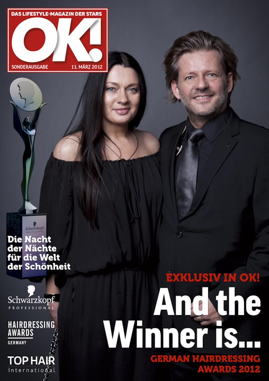 Einmal im Leben das Cover der OK! zieren! Für die Gäste des „German Hairdressing Award 2012“ wurde dieses Traum Wirklichkeit. Jeder Gast des Gala-Abends konnte an einem persönlichen OK! Fotoshooting teilnehmen - und die tollen Ergebnisse sehen Sie hier! Viel Spaß beim Durchklicken!