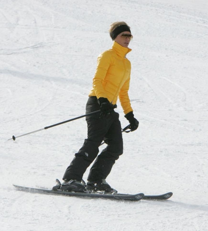 ... und achtete natürlich auch auf der Ski-Piste auf ein perfektes Styling. Aber auch auf den Brettern macht sie eine gute Figur