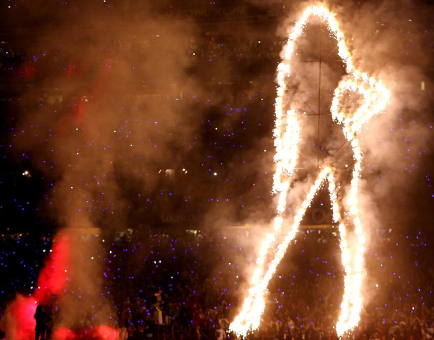 Und dann kam sie: in der 13-minütigen Halbzeitshow rockte Beyoncé Knowles die Bühne in New Orleans