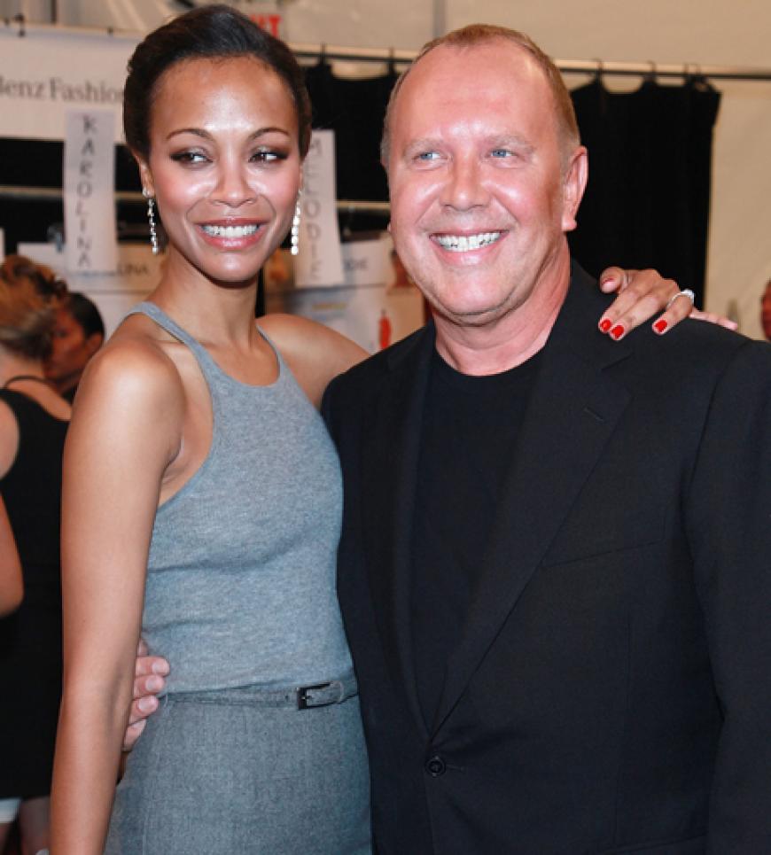 Michael Kors mit Zoe Saldana