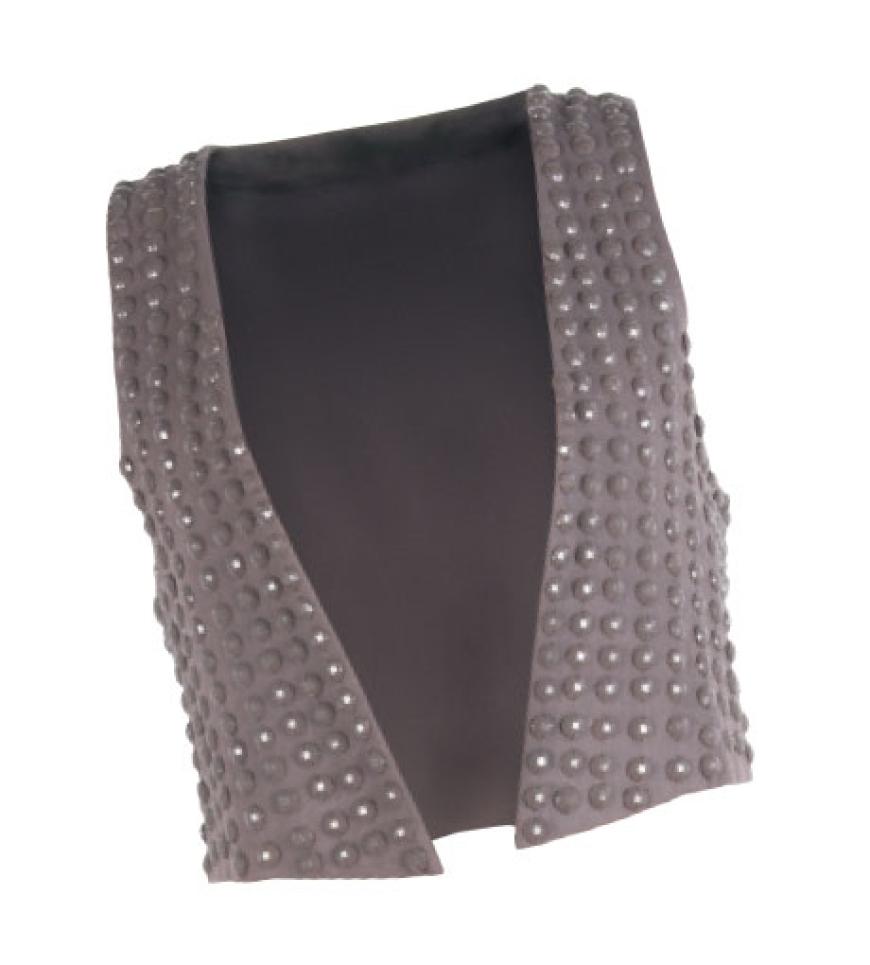 Glam-Rock: Weste mit aufgenähten Steinen von Selected Femme, ca. 90 Euro