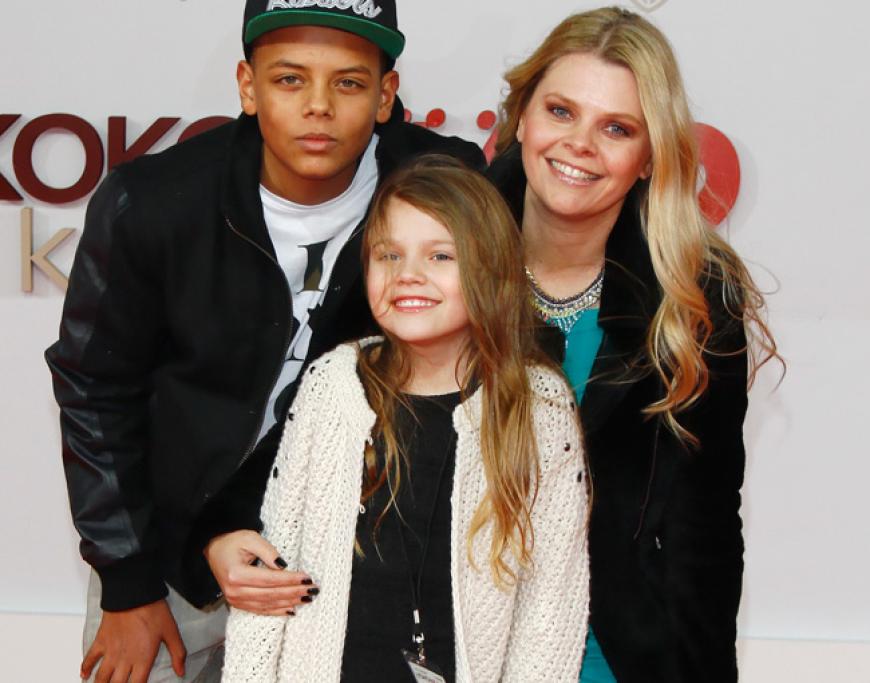 Anne Sophie-Briest mit Sohn Jahmar und Tochter Faye