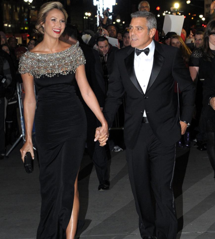 Von Fans und Journalisten sehnsüchtig erwartet: Stacy Keible und George Clooney