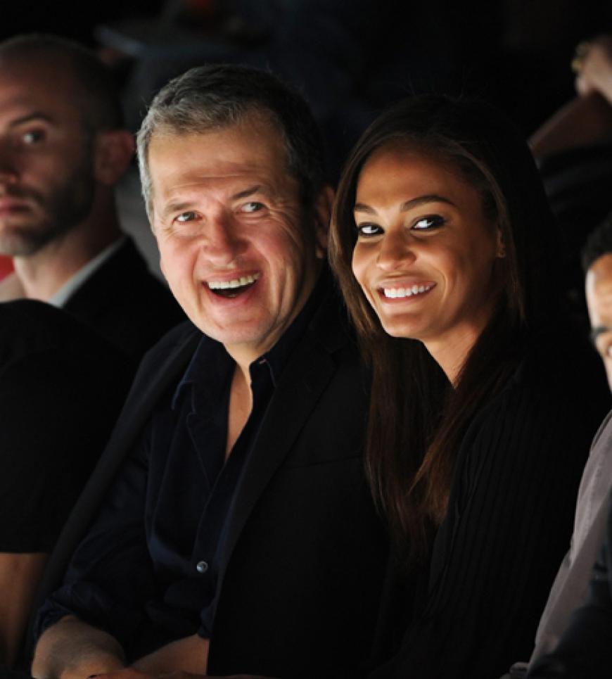 Gesichtet bei Rena Lange: Starfotograf Mario Testino mit Model Joan Smalls