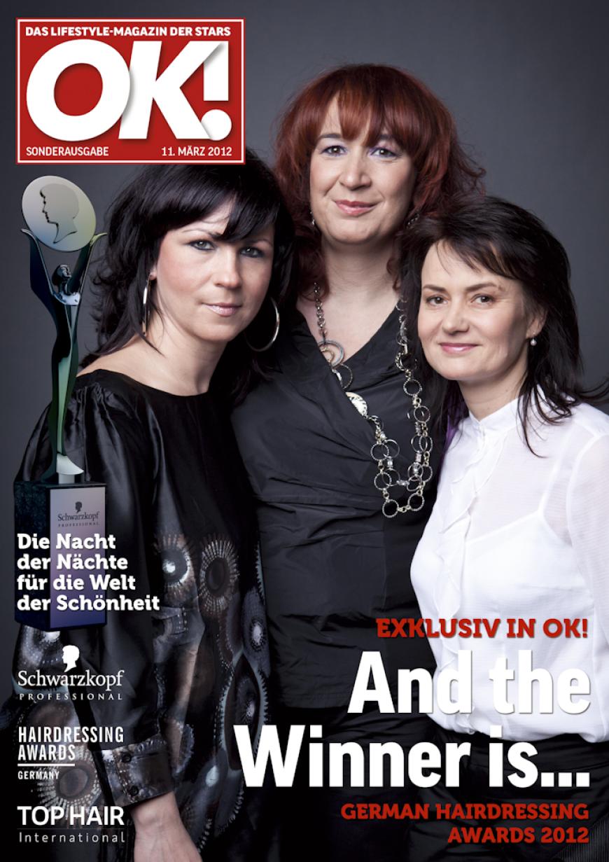 Einmal im Leben das Cover der OK! zieren! Für die Gäste des „German Hairdressing Award 2012“ wurde dieses Traum Wirklichkeit. Jeder Gast des Gala-Abends konnte an einem persönlichen OK! Fotoshooting teilnehmen - und die tollen Ergebnisse sehen Sie hier! Viel Spaß beim Durchklicken!