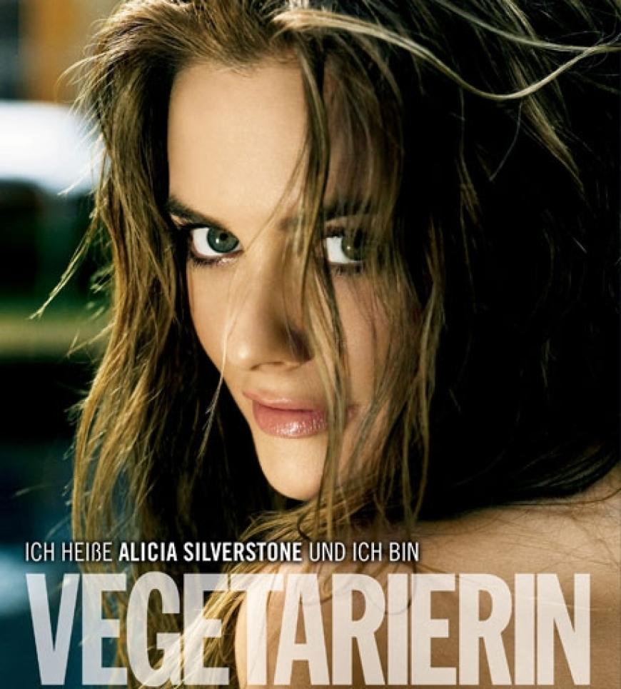 Ihre Nackt-Kampagne sorgte weltweit für Aufsehen. Alicia Silverstone Foto: PETA - Dave Meyers