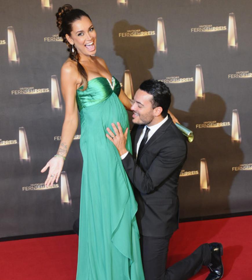 Das schwangere Model Jana Ina und Sänger Giovanni Zarrella