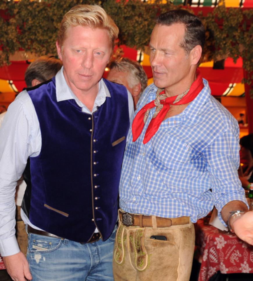 Unter Männern: Boris Becker und Henry Maske