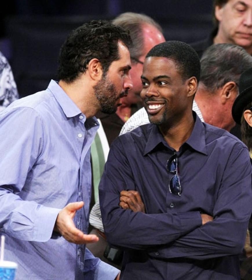 Chris Rock im Gespräch mit einem Freund